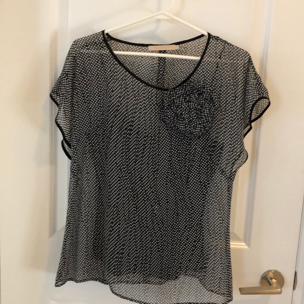 Episode chiffons black dots top size 8